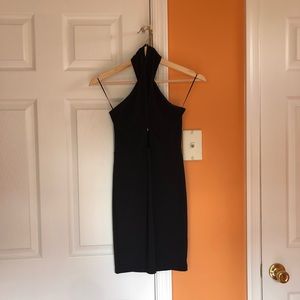 Missguided Cross Neck Body Con Dress (black)